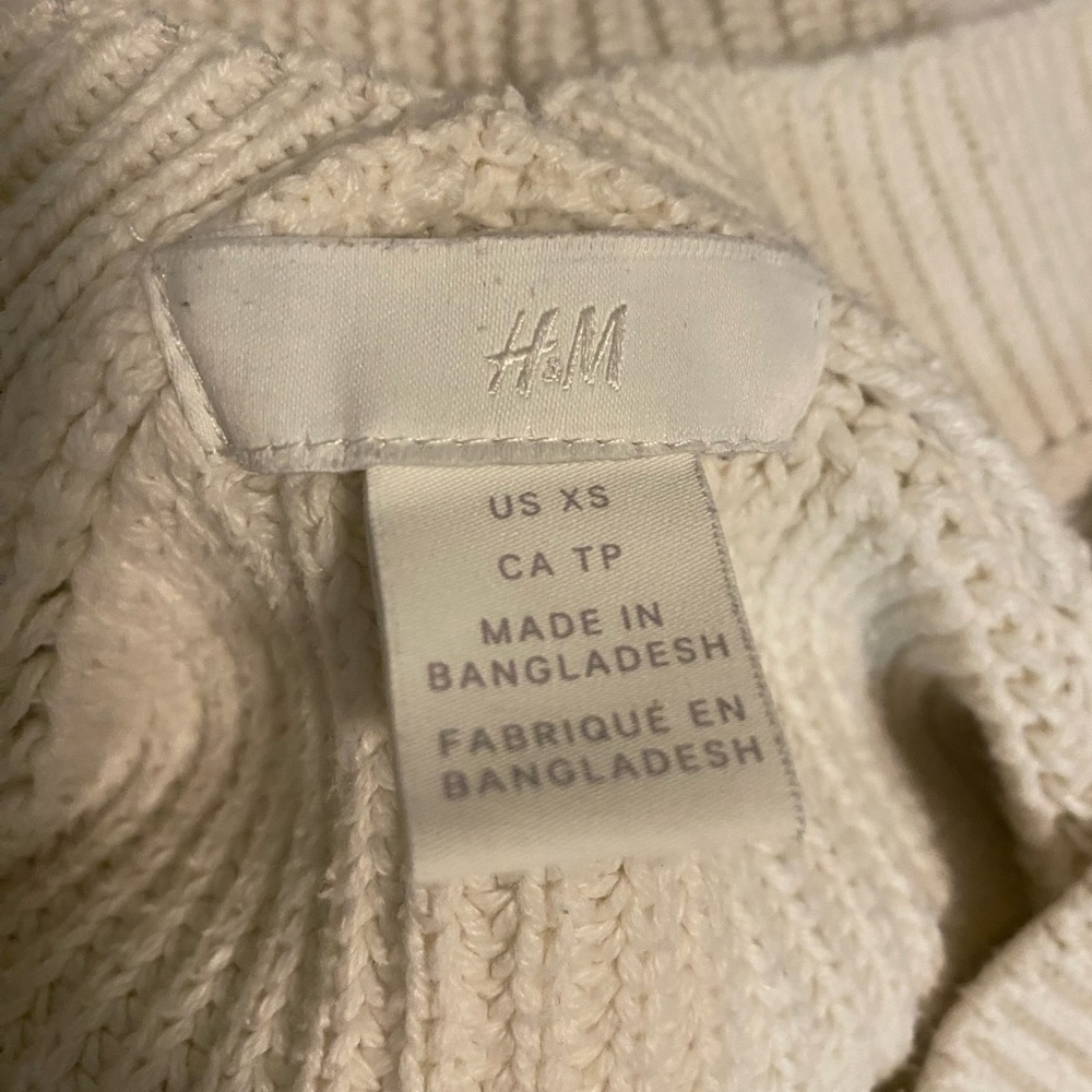 Cream H&M off the shoulder knit sweater - Picture 3 of 5
